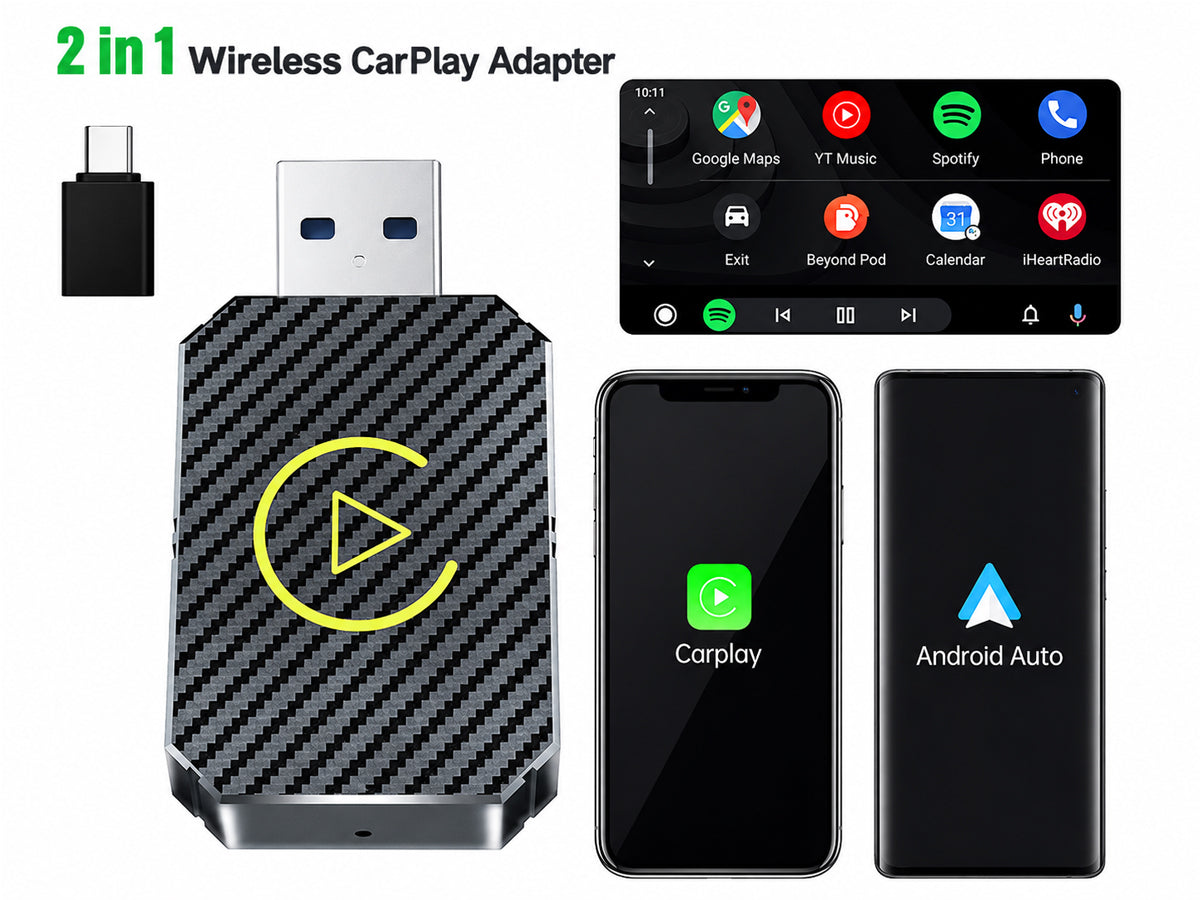 Wireless Apple Carplay Adapter Android Auto Adapter USB Car Dongle Connect Box