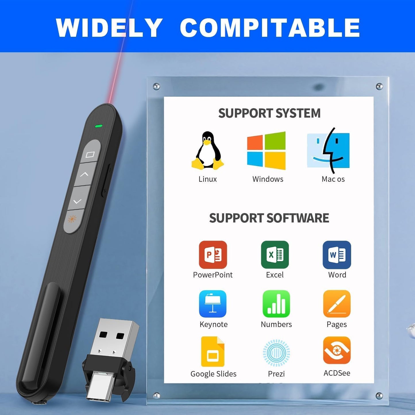 2.4Ghz USB Wireless Presenter Laser Pointer