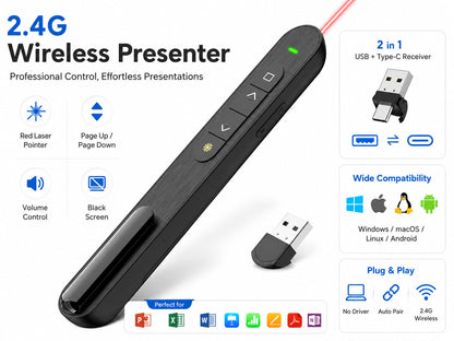 2.4Ghz USB Wireless Presenter Laser Pointer