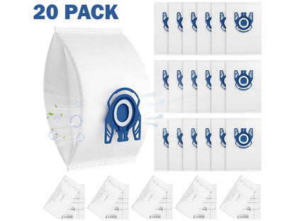 20 Vacuum Cleaner Bags for Miele 3D GN C2 C3 S2 S5 S8