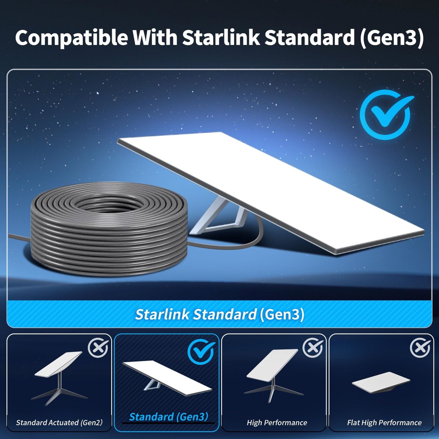 Starlink Cable for Gen 3 V4 V5