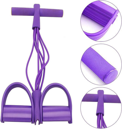 Pedal Resistance Bands with Handles 6-Tubes Manual Tension Training Pedal