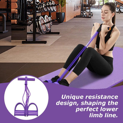 Pedal Resistance Bands with Handles 6-Tubes Manual Tension Training Pedal