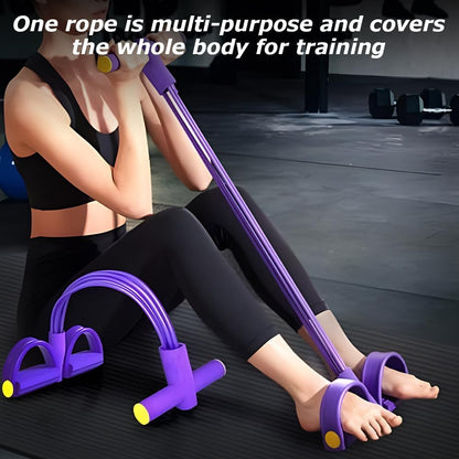 Pedal Resistance Bands with Handles 6-Tubes Manual Tension Training Pedal