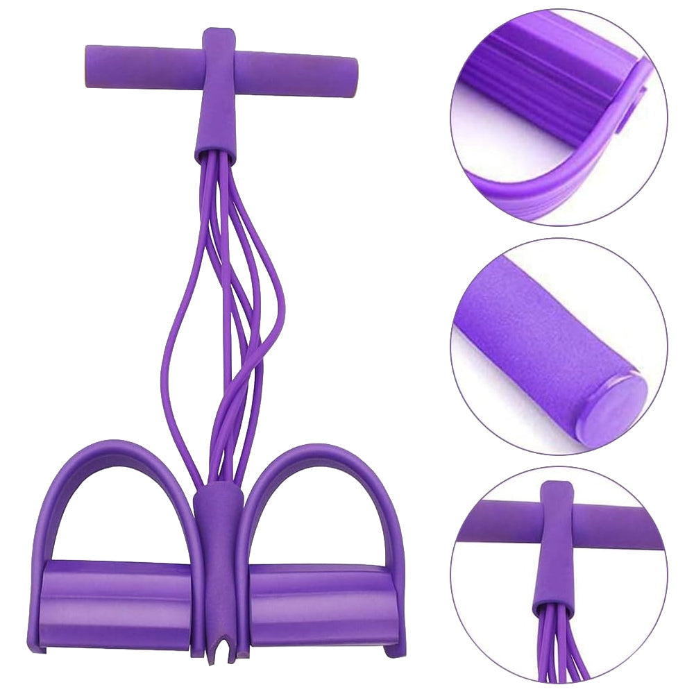 Pedal Resistance Bands with Handles 6-Tubes Manual Tension Training Pedal