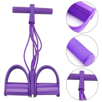 Pedal Resistance Bands with Handles 6-Tubes Manual Tension Training Pedal
