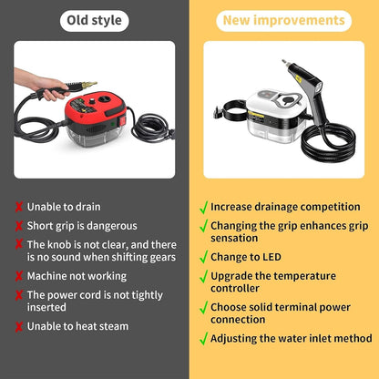 Handheld 2500W Steam Cleaner High Temperature Pressurized