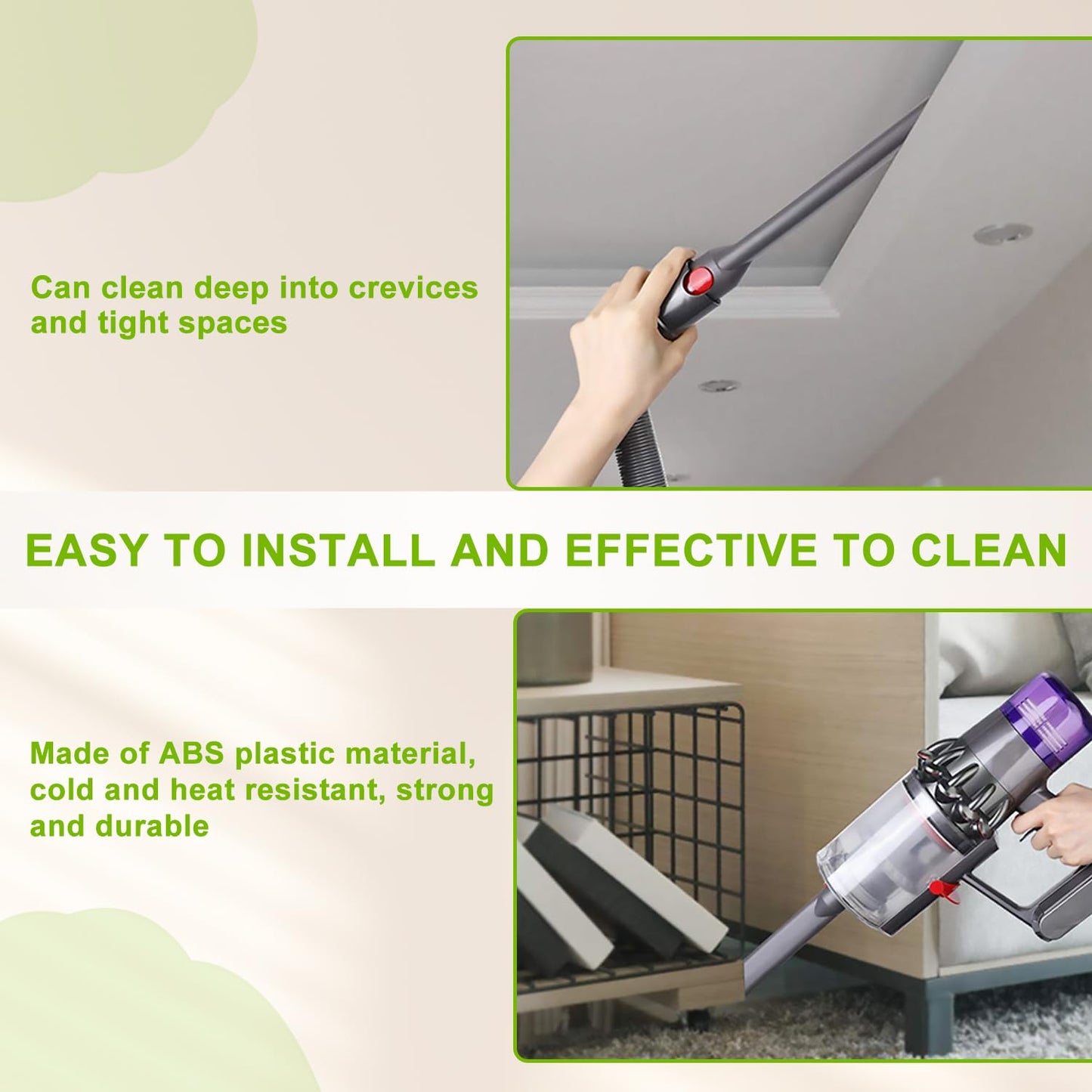 Crevice Tool for Dyson V7 V8 V9 V10 V11 V12 V15 Outsize & Gen5detect - Narrow Gap Cleaning Tool