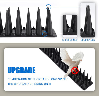 24 PCS Heavy Duty Outdoor Bird Deterrent Bird Spikes 10M