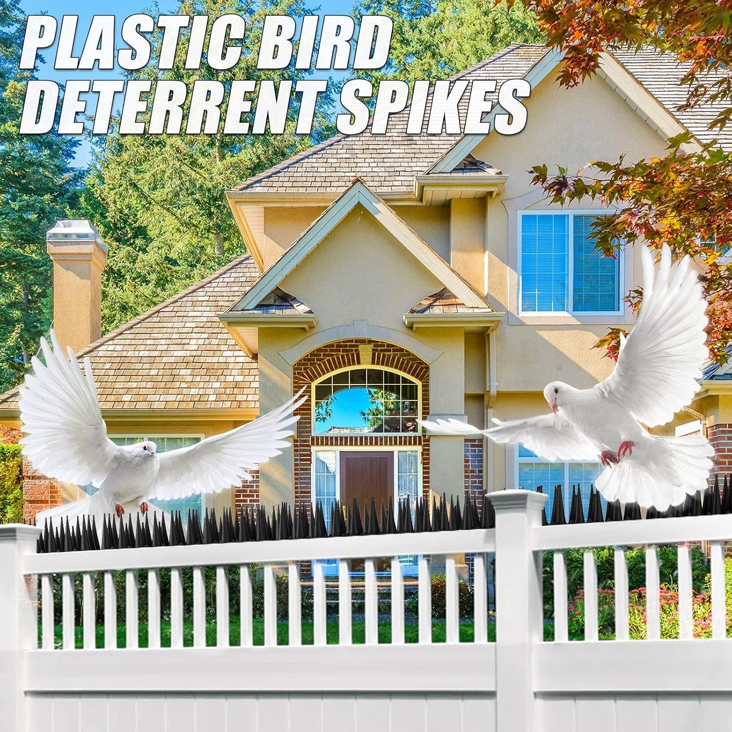 24 PCS Heavy Duty Outdoor Bird Deterrent Bird Spikes 10M