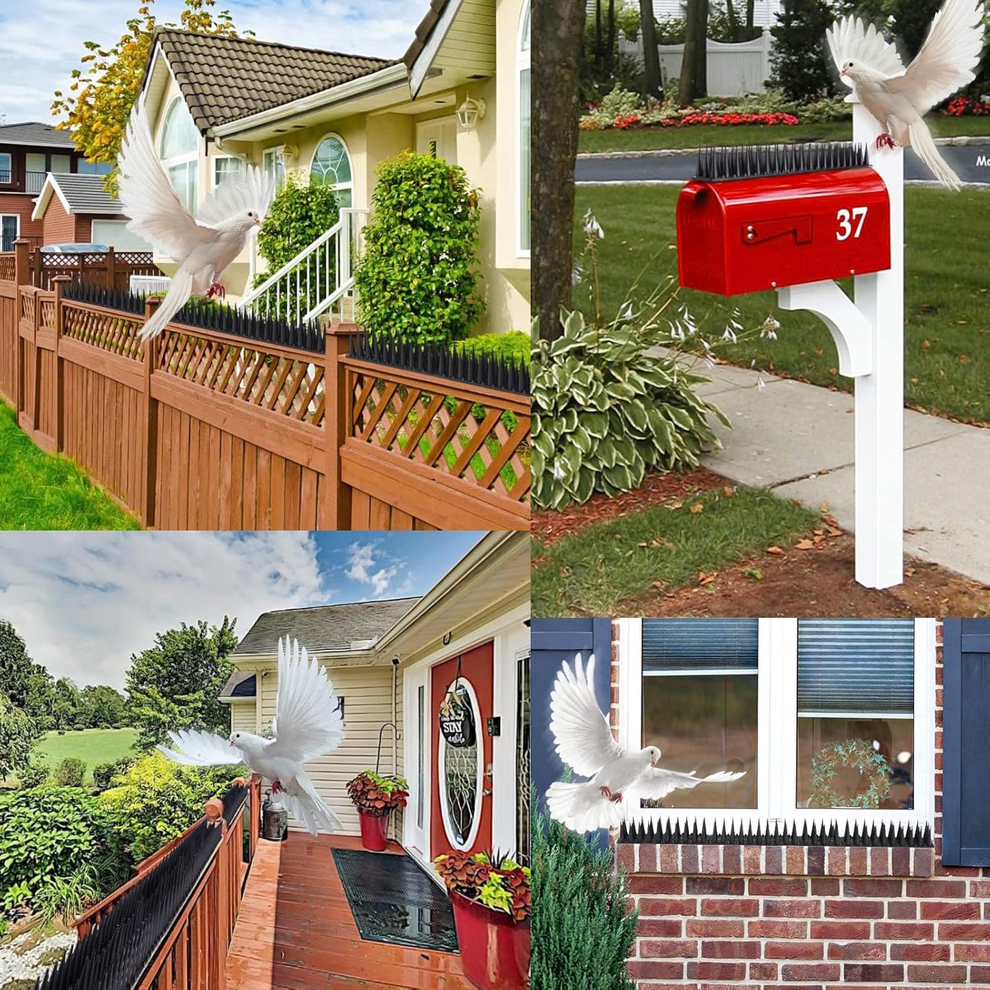 24 PCS Heavy Duty Outdoor Bird Deterrent Bird Spikes 10M