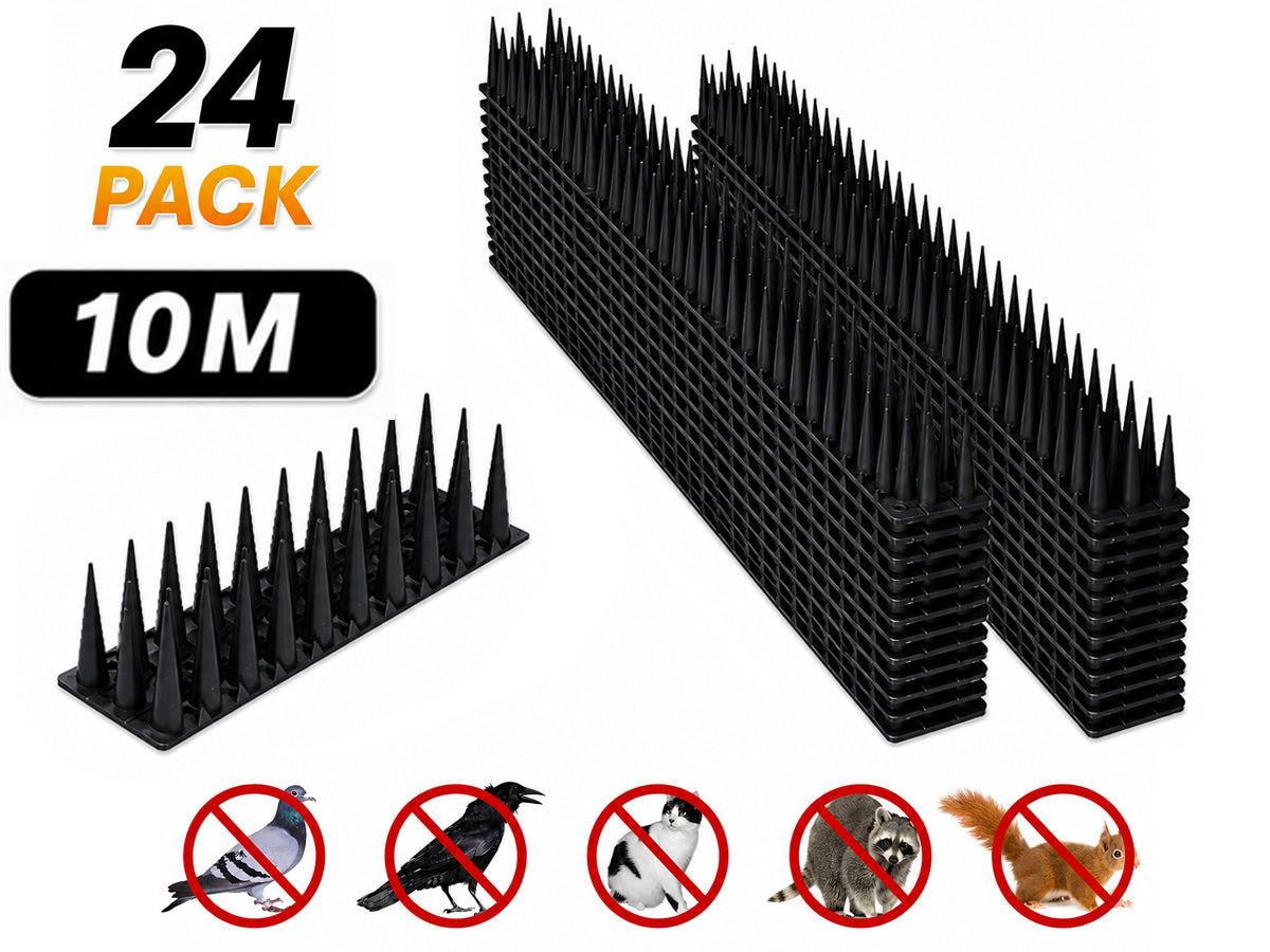 24 PCS Heavy Duty Outdoor Bird Deterrent Bird Spikes 10M