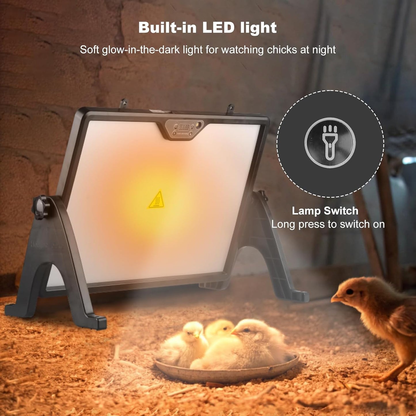 Brooder Heater for Chicks: Adjustable Height Chick Heater Plate