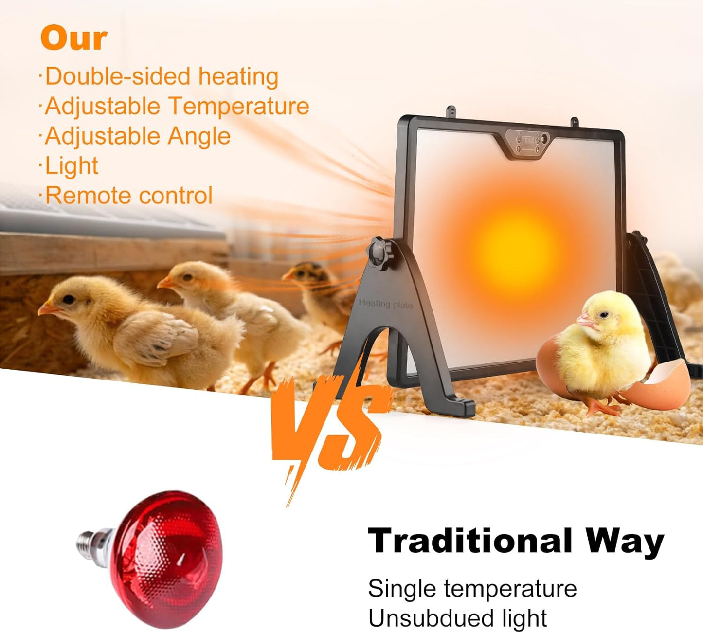 Brooder Heater for Chicks: Adjustable Height Chick Heater Plate