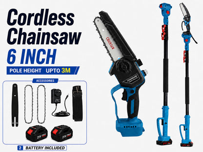 Cordless Chainsaw Mini Chain Saws with Extension Pole