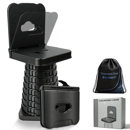 Portable Folding Stool with Backrest