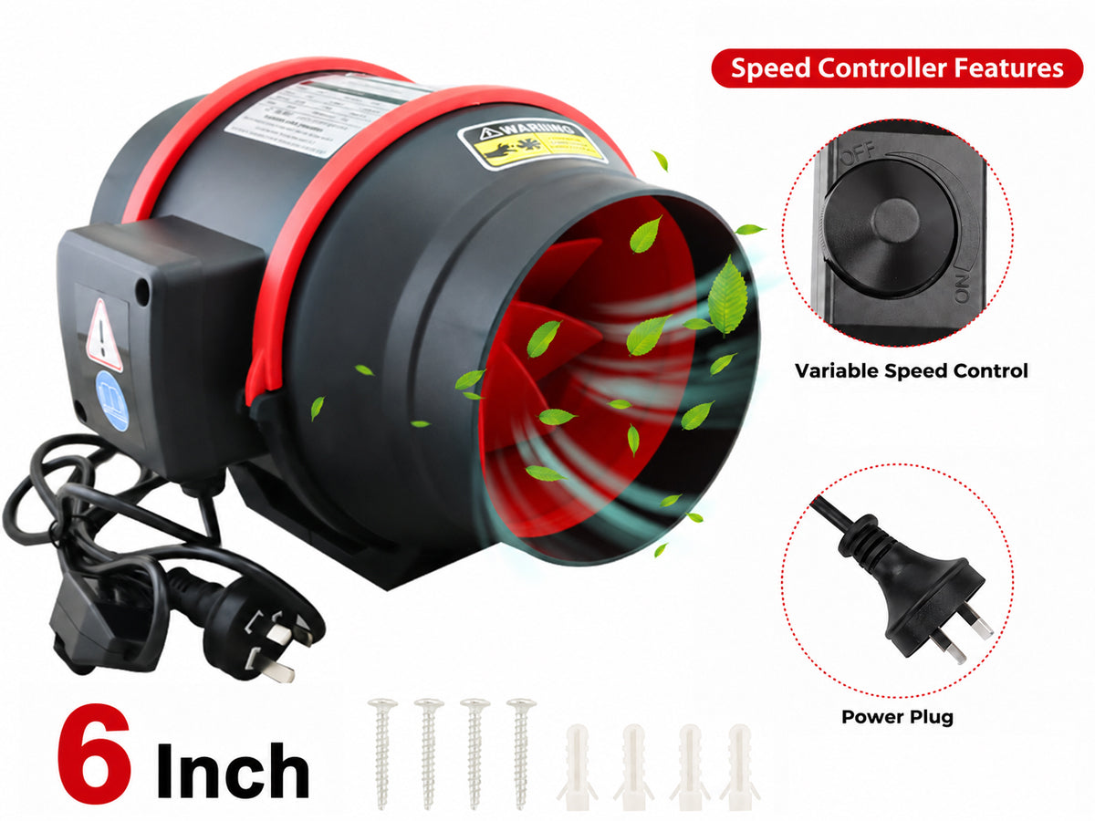 6inch inline Duct Fan with Controller
