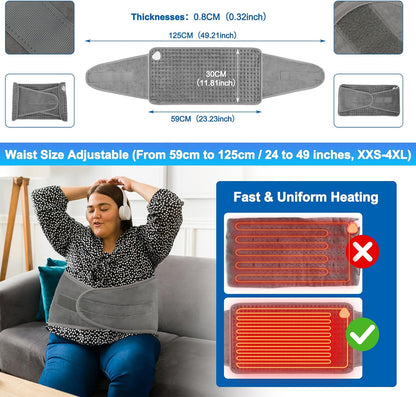 Electric Heating Pad – Adjustable Heating Pad Waist Belt