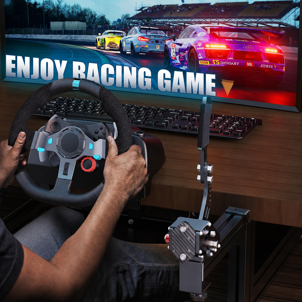 PC Xbox PS5 USB Gaming Handbrake for Logitech Wheel