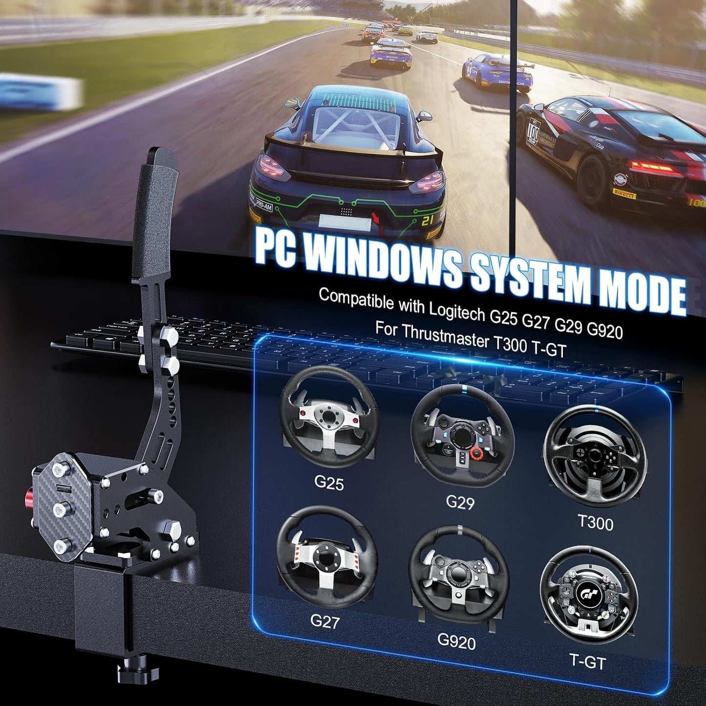 PC Xbox PS5 USB Gaming Handbrake for Logitech Wheel
