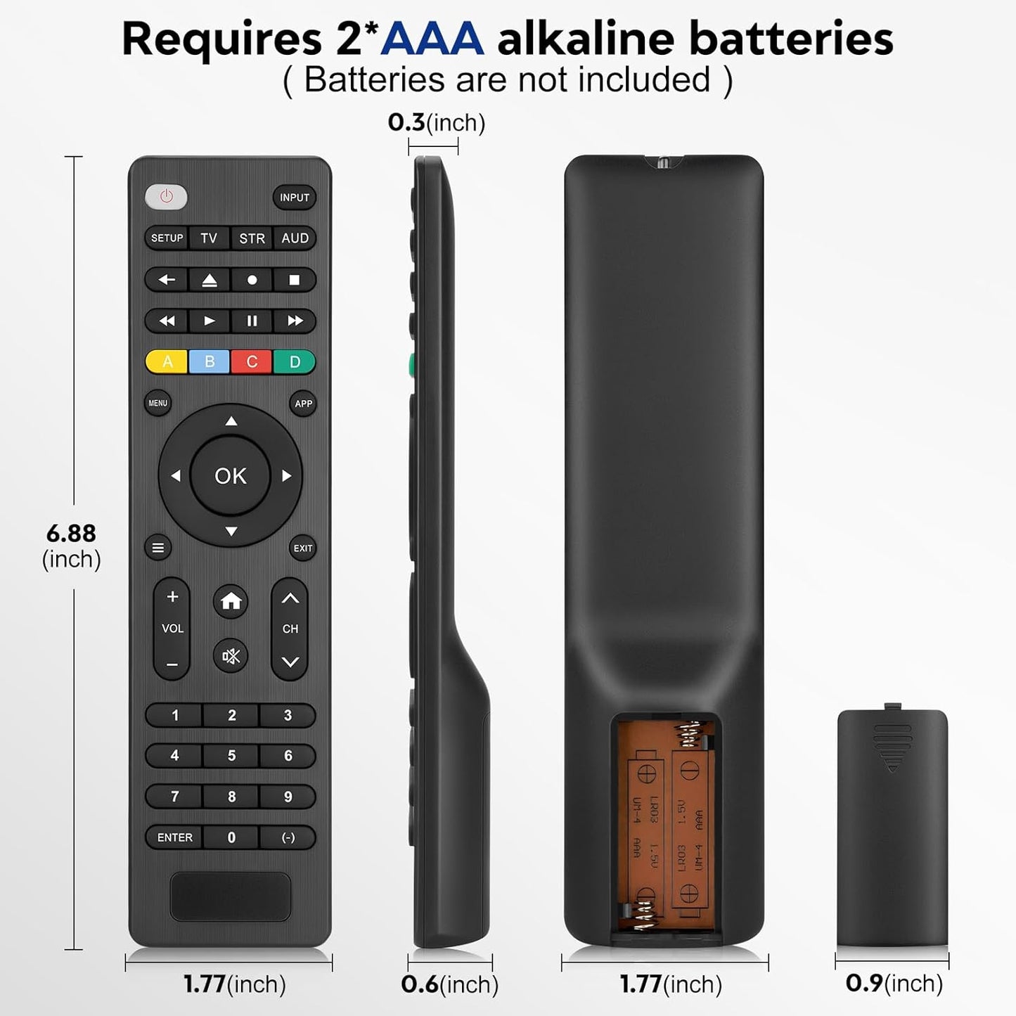 Universal TV Remote – Infrared Remote Control for Samsung, LG, TCL, Hisense, Sony, Vizio