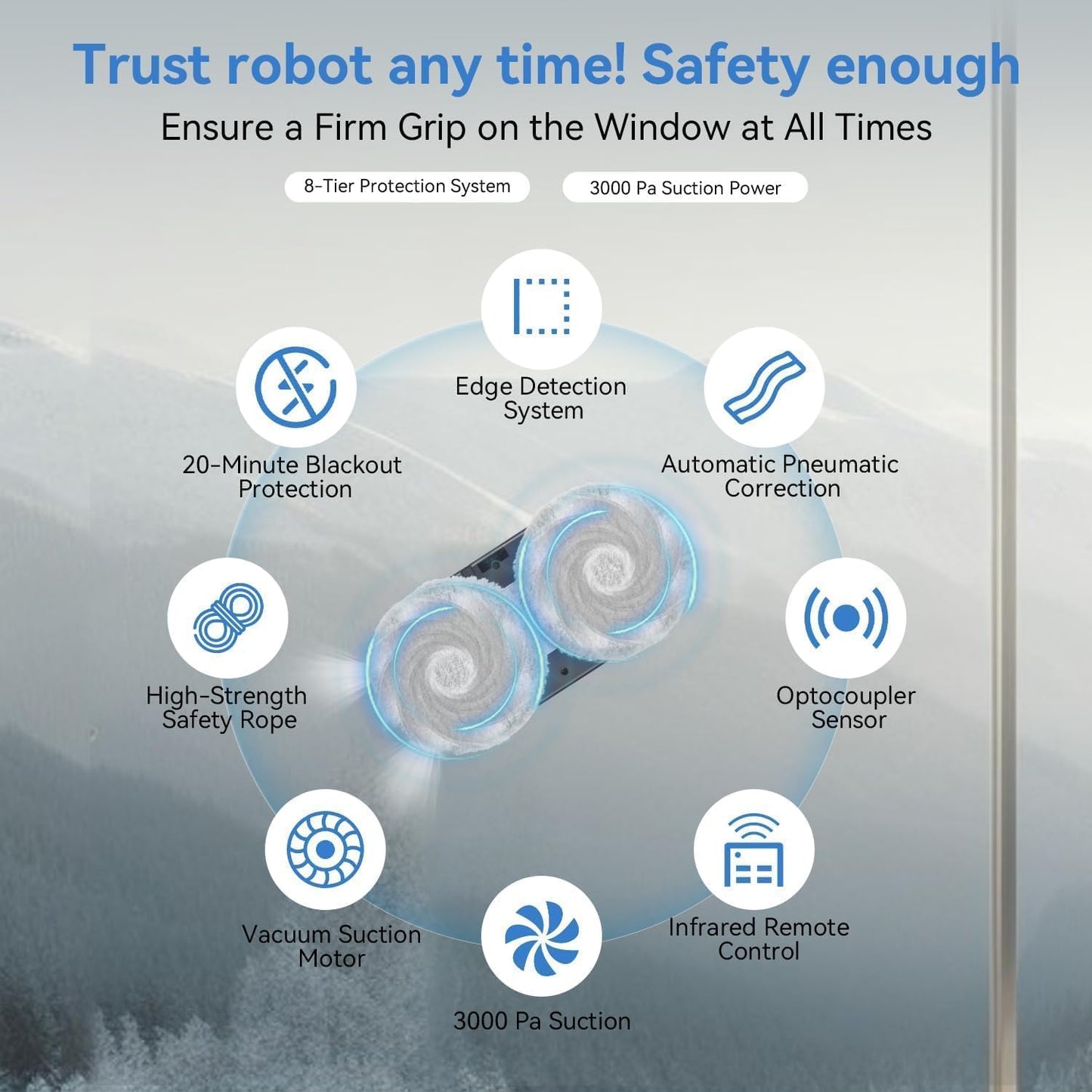 Automatic Window Cleaning Robot Vacuum Cleaner