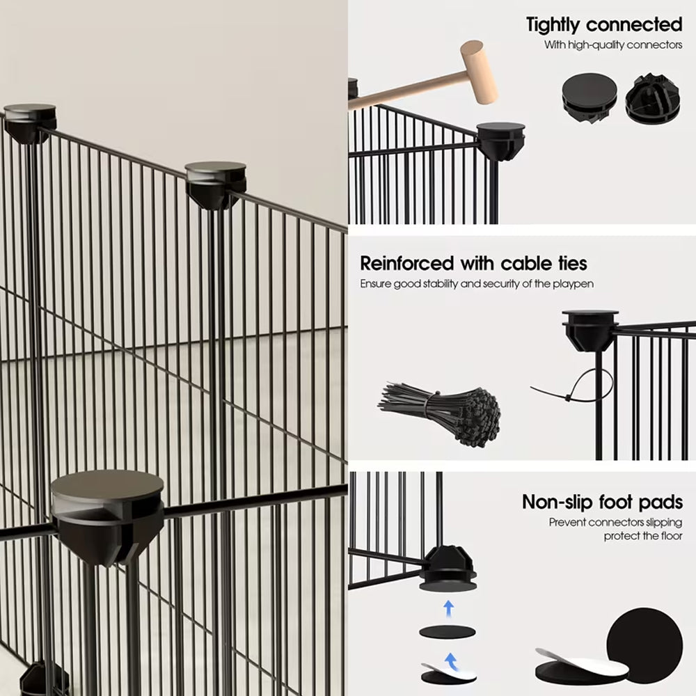 DIY Pet Playpen Metal Fence 20 Panels