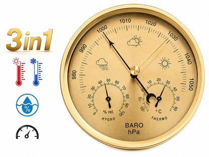 3 in 1 Weather Station Barometer Thermometer Hygrometer