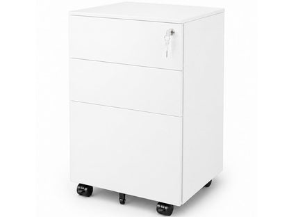 Office Filing Cabinet with Wheels, Lock File Organiser