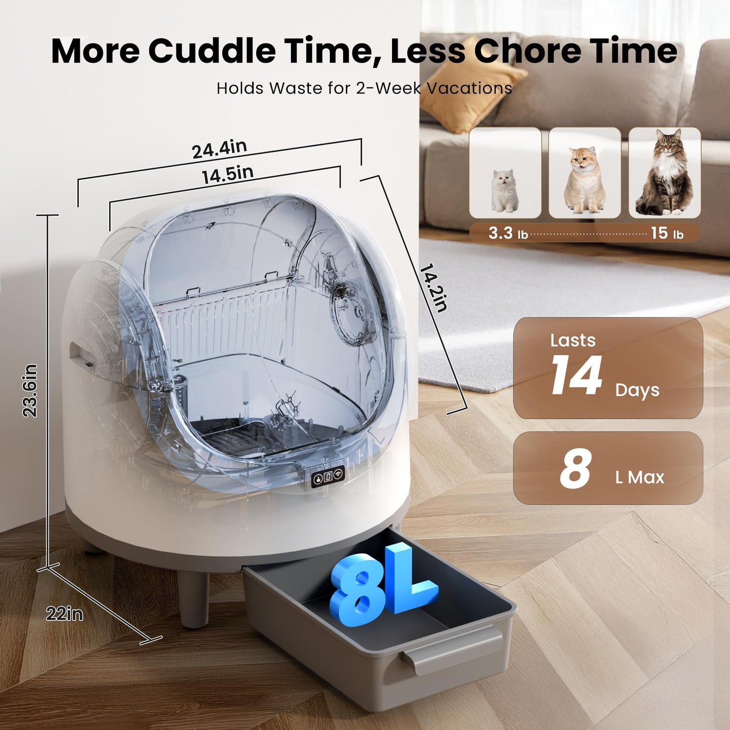 Automatic Cat Litter Box Self Cleaning