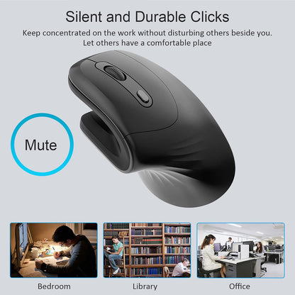 Vertical Rechargeable Wireless Ergonomic Mouse