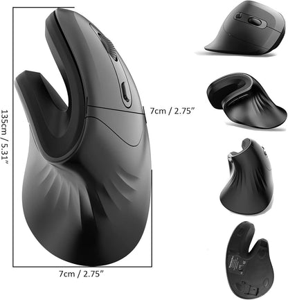 Vertical Rechargeable Wireless Ergonomic Mouse