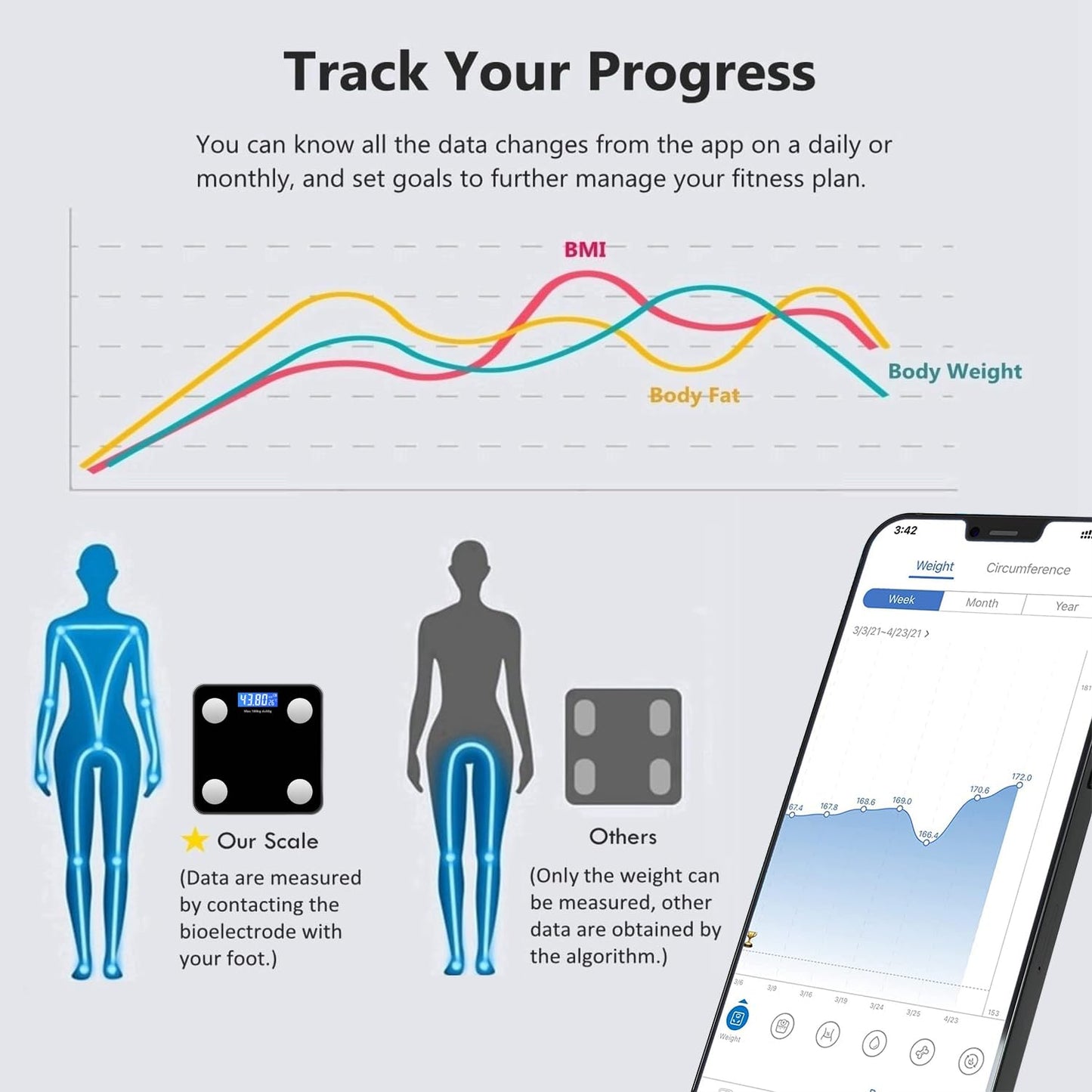 Smart Body Fat Weighing Scales