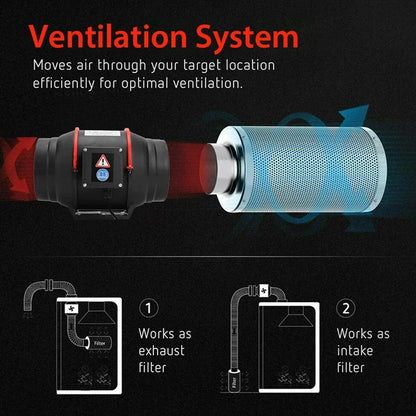 8 inch inline Duct Fan with Controller