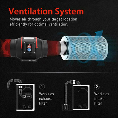 4 inch inline Duct Fan with Controller