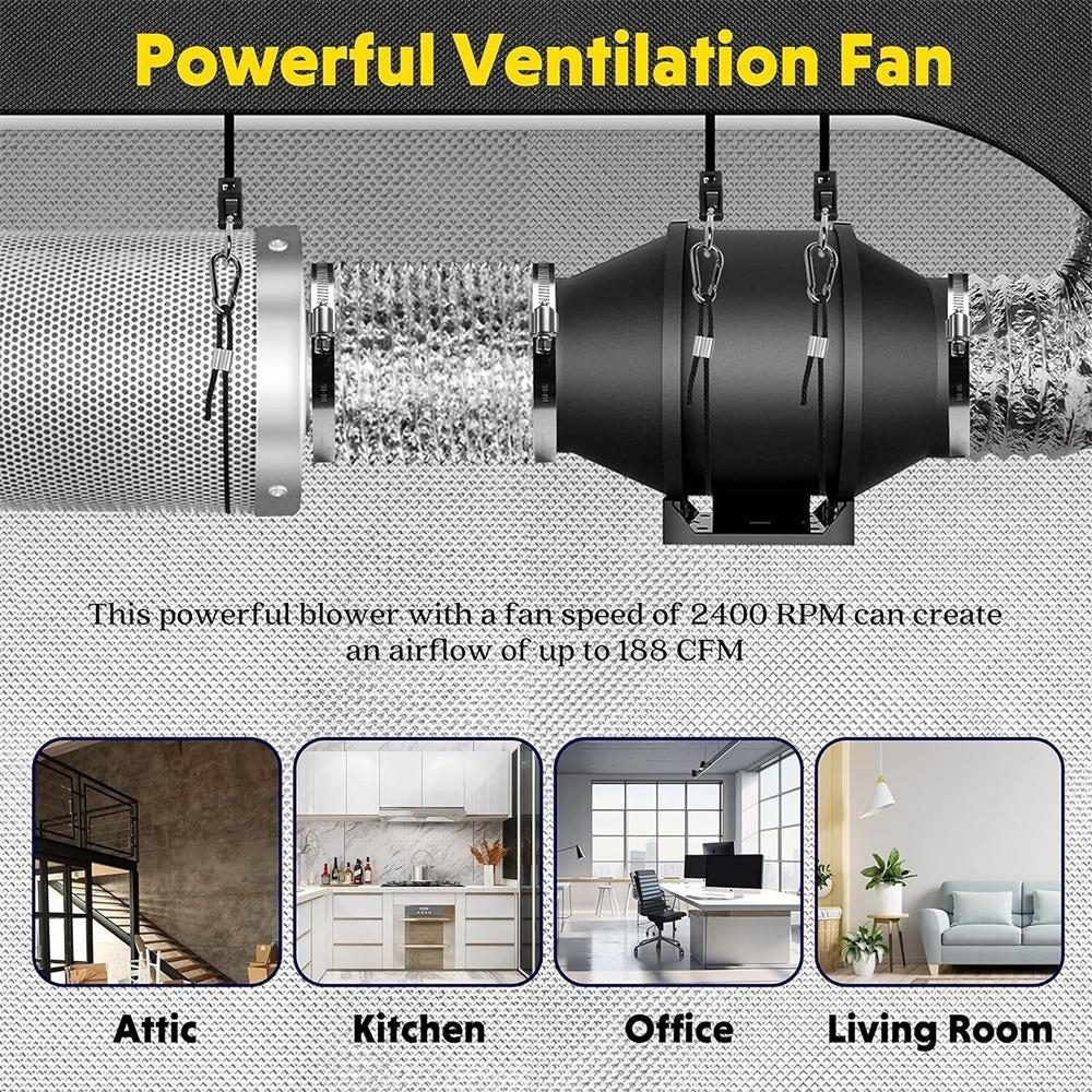 4 inch inline Duct Fan with Controller