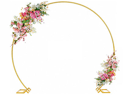 Wedding Hoop Round Circle Arch Backdrop Flower Display Stand 8Ft