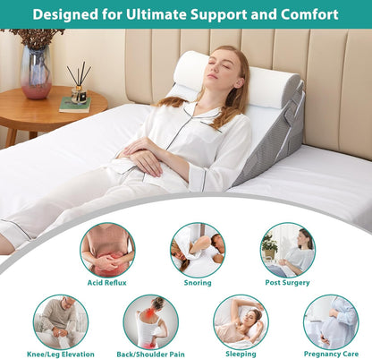 3 Piece Wedge Memory Foam Pillow