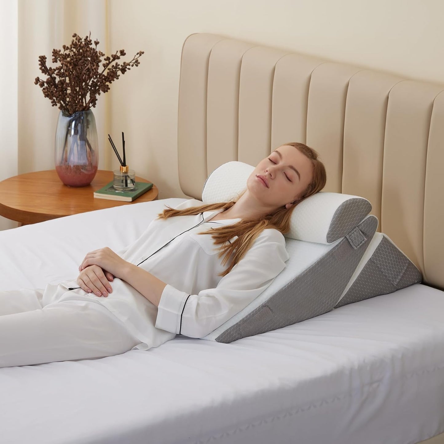3 Piece Wedge Memory Foam Pillow