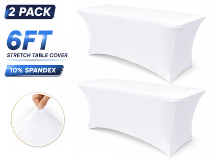 6ft Stretch Spandex Table Cover (2 Pcs)