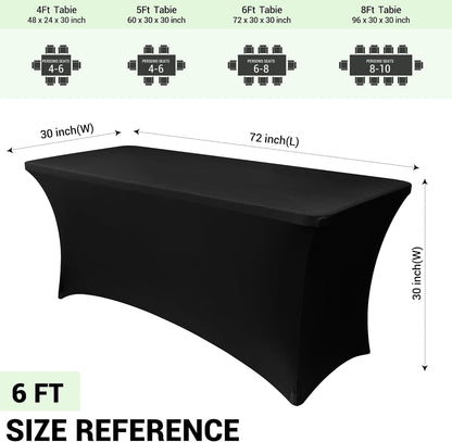 6ft Stretch Spandex Table Cover (2 Pcs)