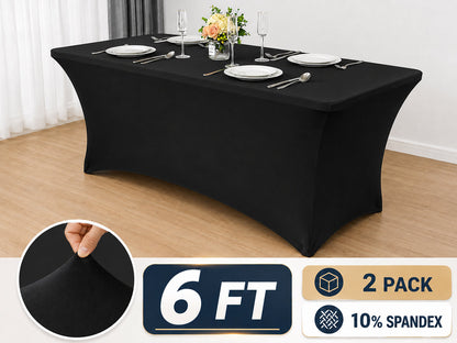 6ft Stretch Spandex Table Cover (2 Pcs)