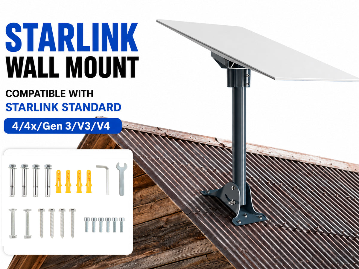 Starlink Gen 3 Mount, 360 Rotatable Roof & Wall Mount for V3 Starlink