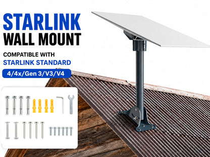 Starlink Gen 3 Mount, 360 Rotatable Roof & Wall Mount for V3 Starlink