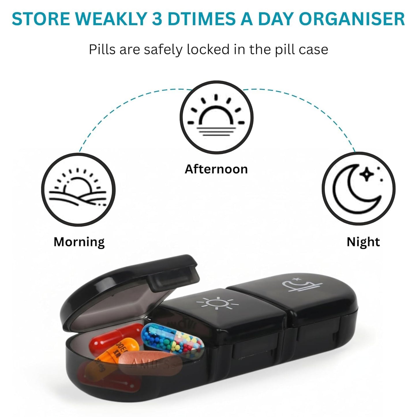 7 Day Medicine Organizer Weekly Pill Box
