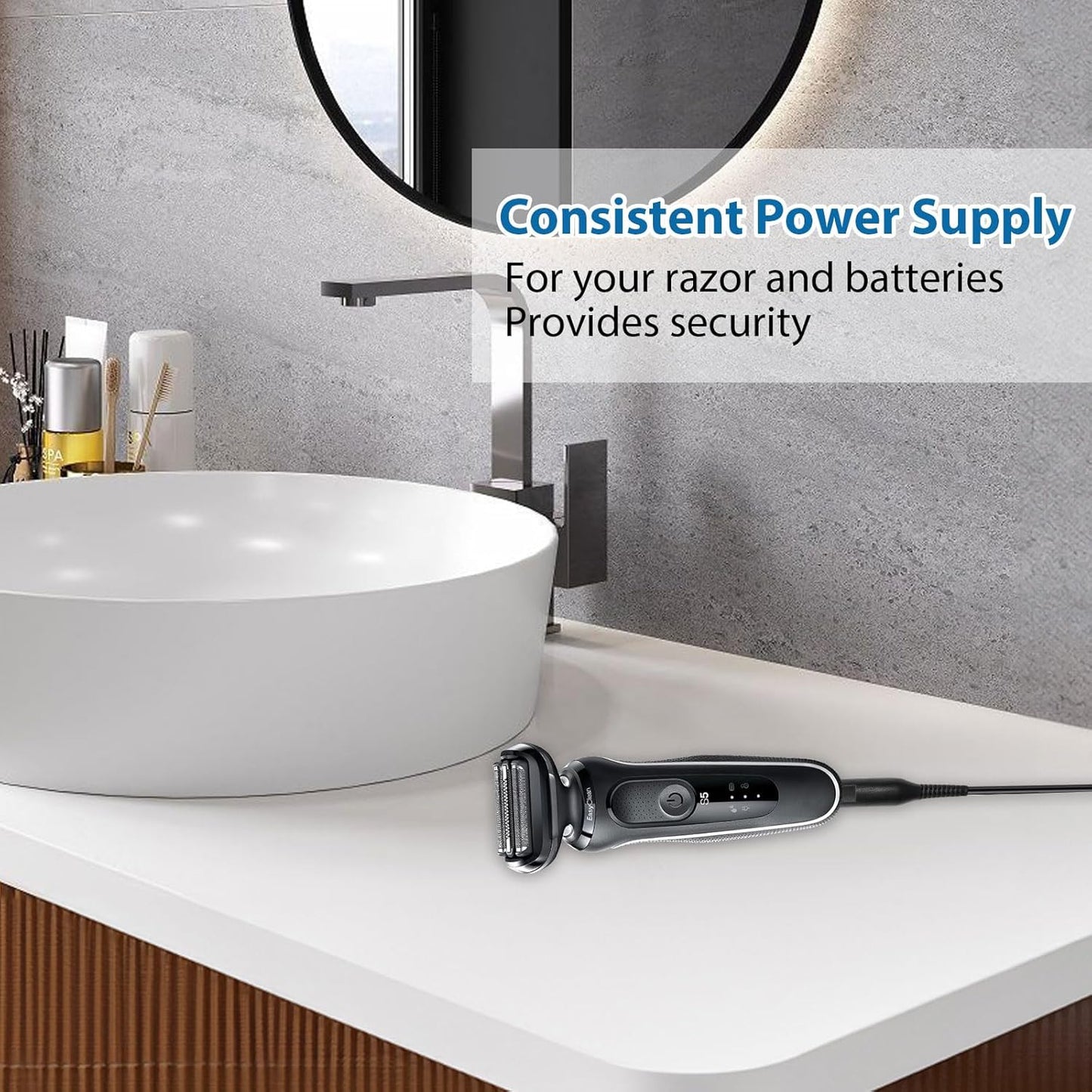 Braun Shaver Charger Charging Cable USB 12V