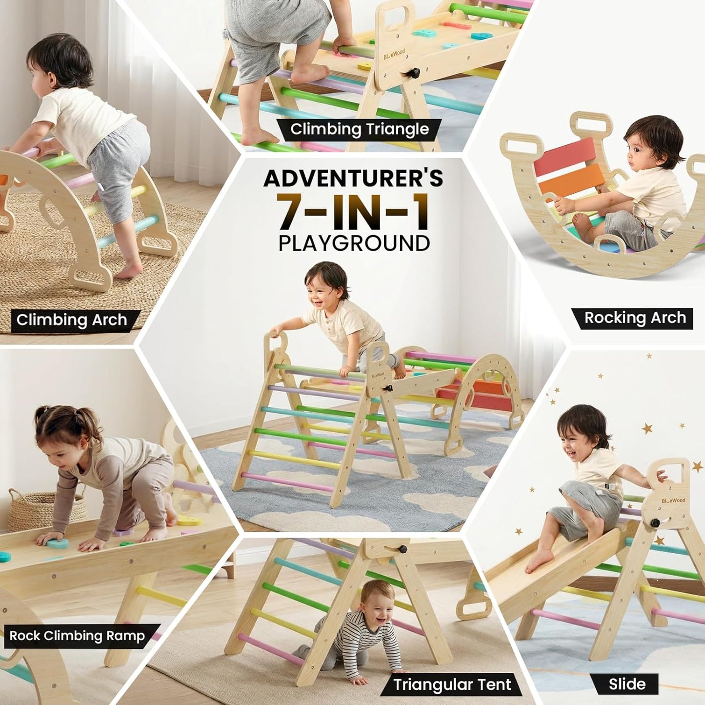 Pikler Triangle Set Wooden