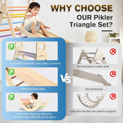 Pikler Triangle Set Wooden