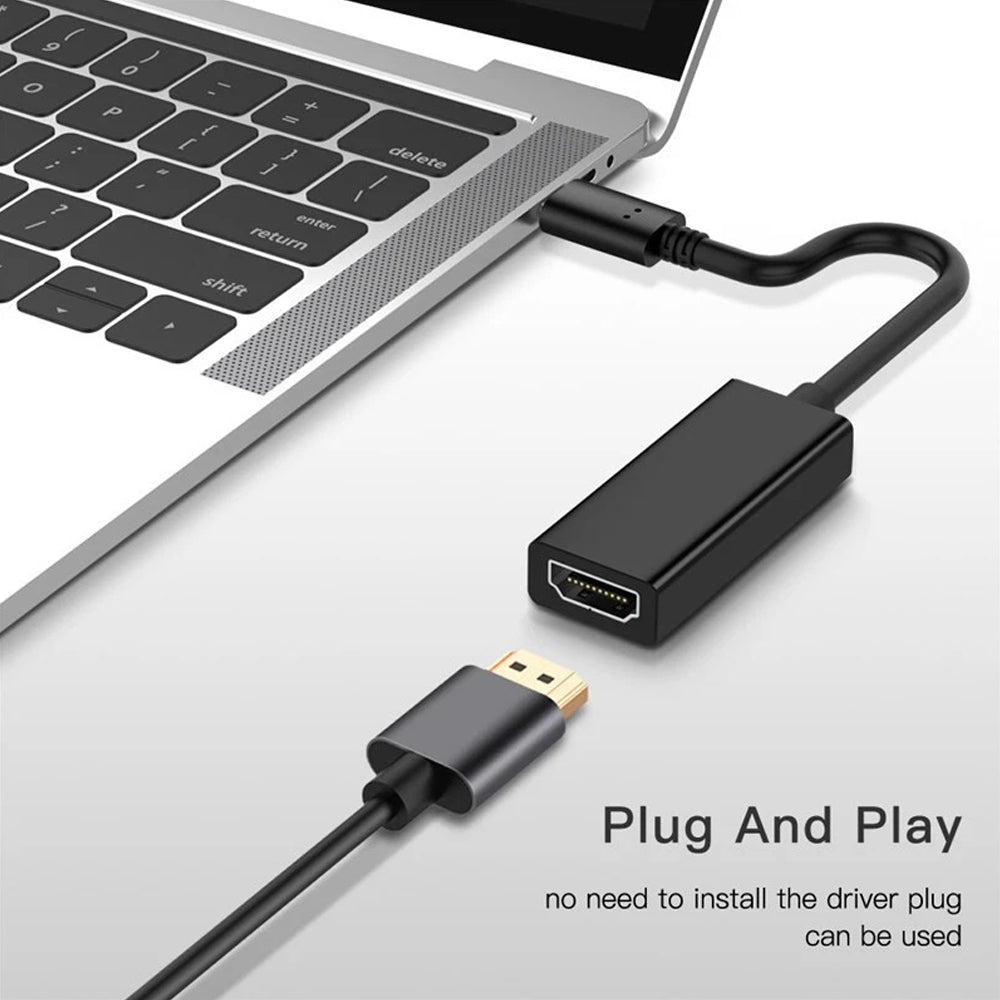 USB-C to HDMI 4K Adapter Cable HDTV Converter