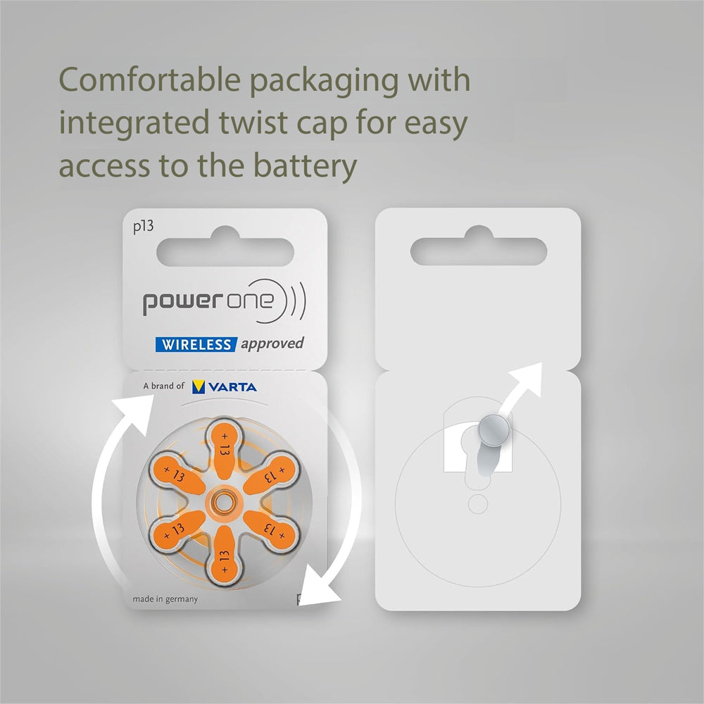 Power One P13 Hearing Aid Batteries